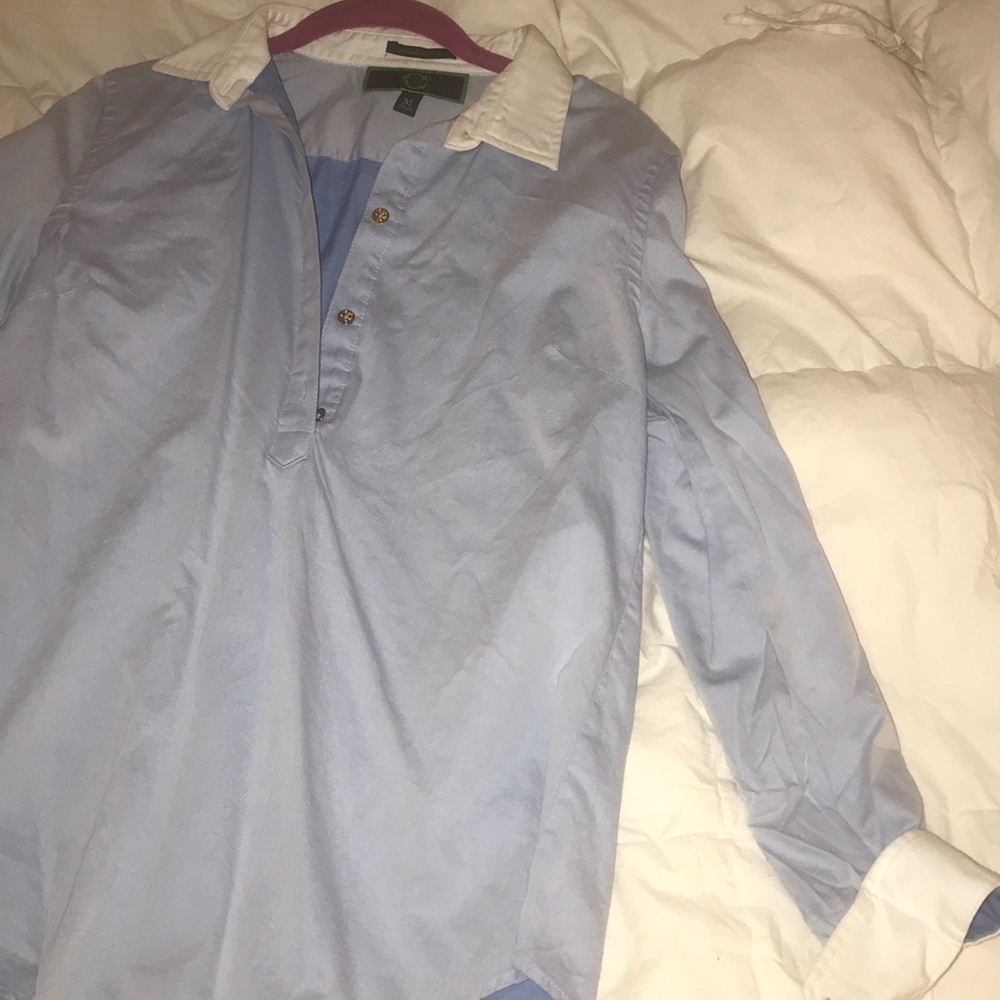 Blue c wonder button up